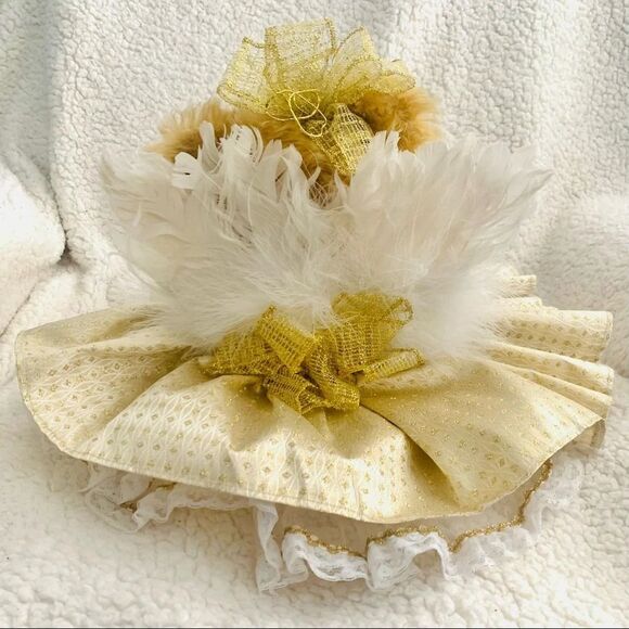 Goldie The 50th Golden Angel‎ Bear 14" Bear by Annette Funicello Knickerbocker - Picture 4 of 12